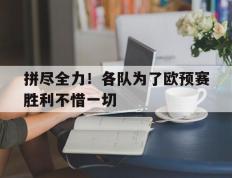 拼尽全力！各队为了欧预赛胜利不惜一切的简单介绍